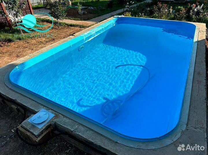 Бассейн из полипропилена размером 2х5х1,5