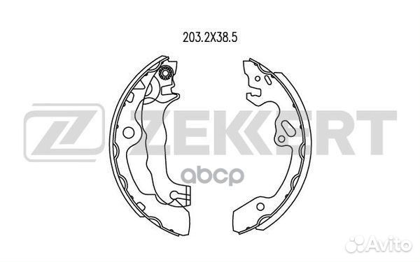 Колодки барабанные Ford/Zekkert/ BK4188 Zekkert