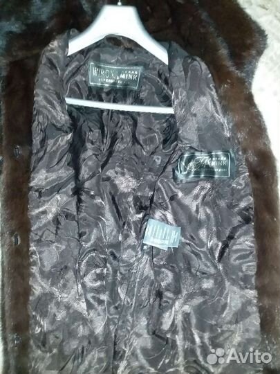 Шуба норковая с капюшоном