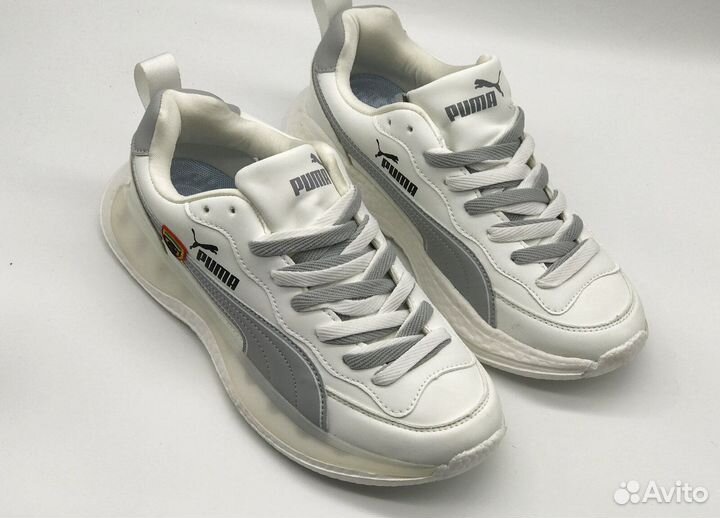 Мужские новые кроссовки Puma, белого цвета, 41-45