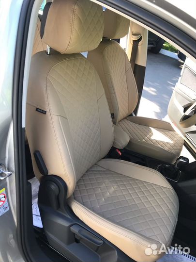 Чехлы VW Tiguan Экокожа ромб Автопилот