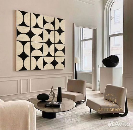 Интерьерная картина с кругами