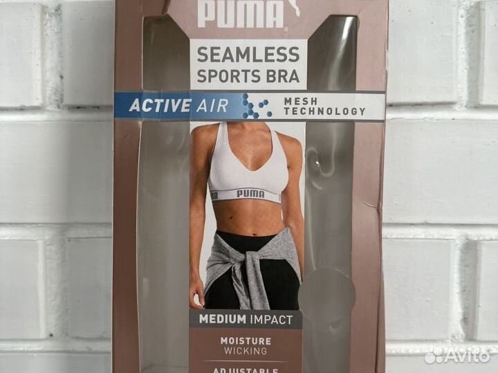 Спортивный топ на большую грудь puma новый L XL