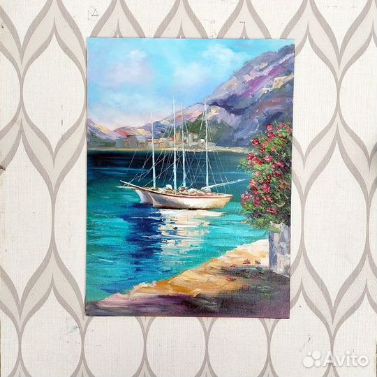 Картина Крымский мотив 25 на 35 см, масло, холст