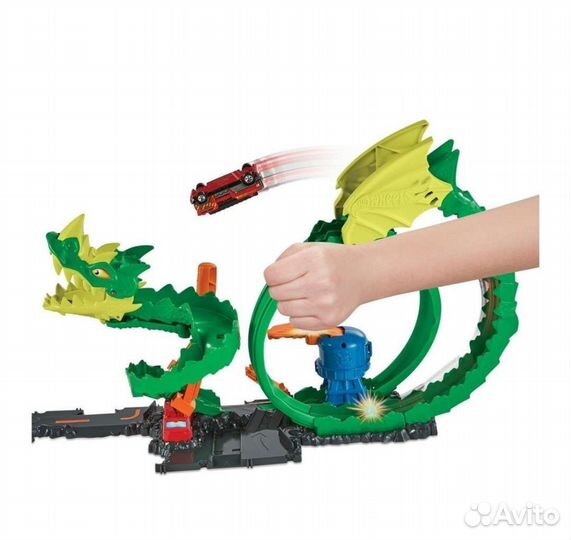 Трек Hot Wheels Сити Огневой бой с драконом