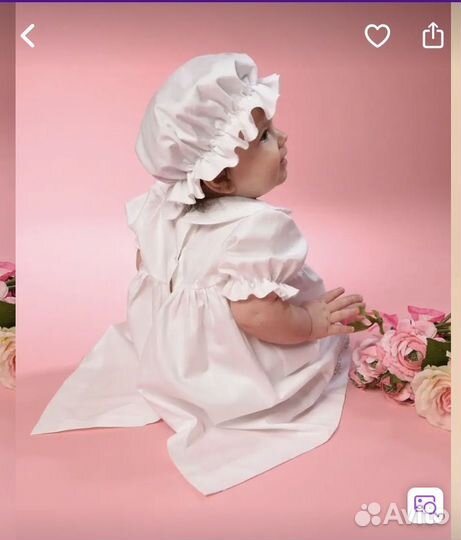 Крестильный набор для девочки 80 размер