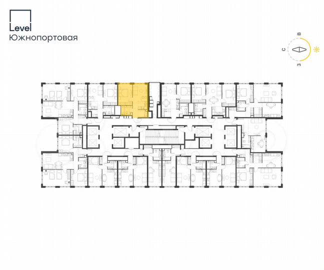 2-к. квартира, 37,4 м², 44/69 эт.