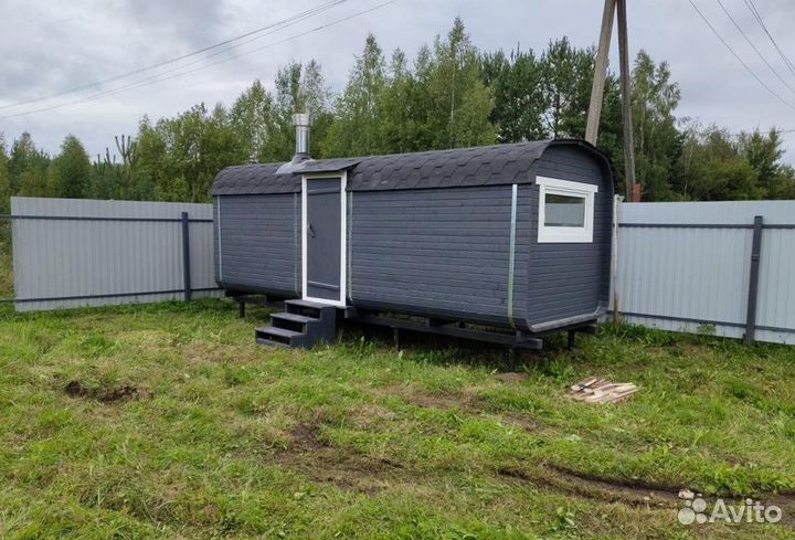 Баня бочка Квадро 6 метров