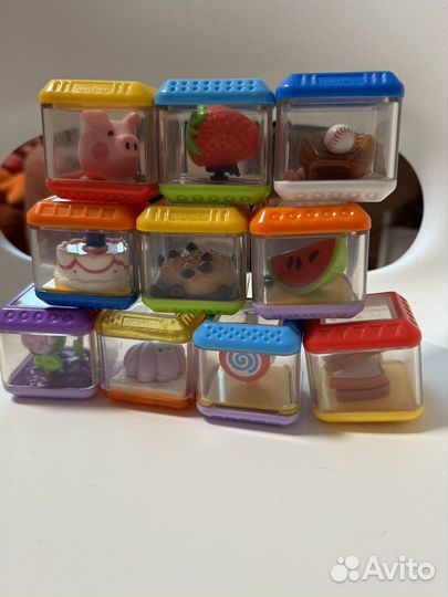 Кубики fisher price, 10 шт