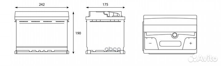 Аккумулятор gladiator Energy 55 Ah, 540 A