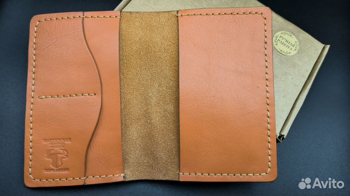 Обложка на паспорт натуральная кожа ручная работа