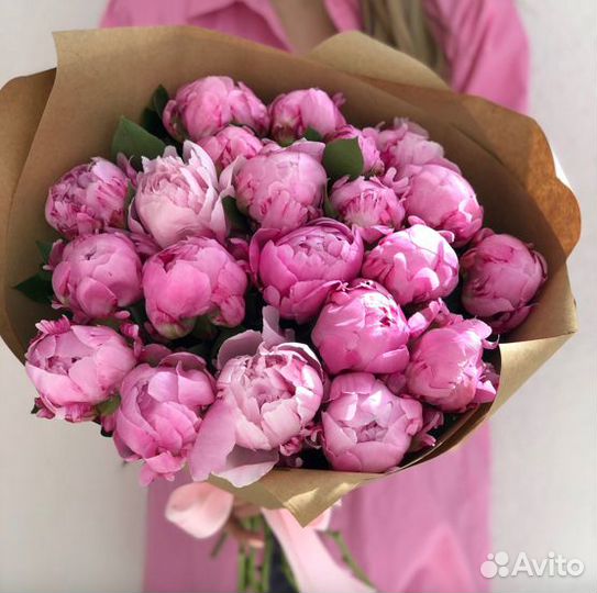 Пионы букет опт