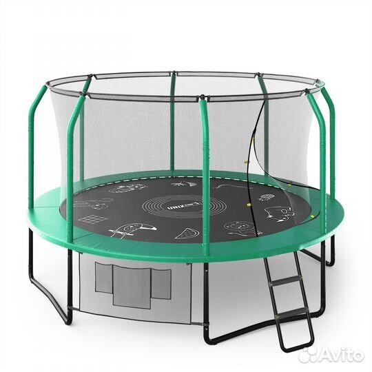 Батут unix Line supreme game 12 ft (Blue)