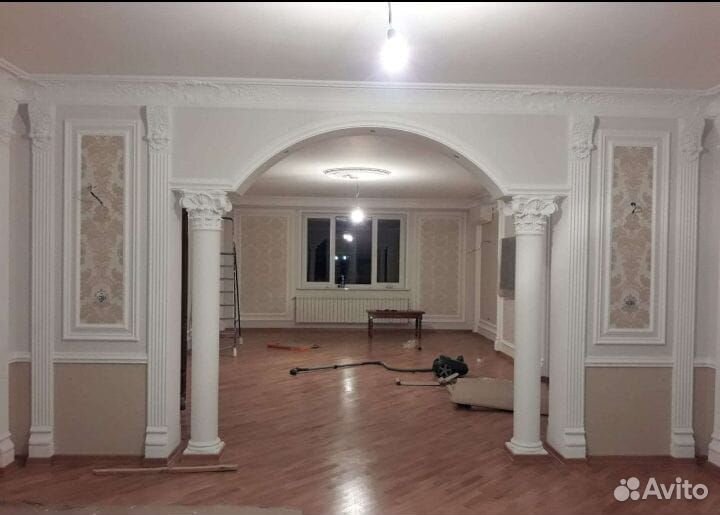 Установка потолочные лепка шпаклёвка