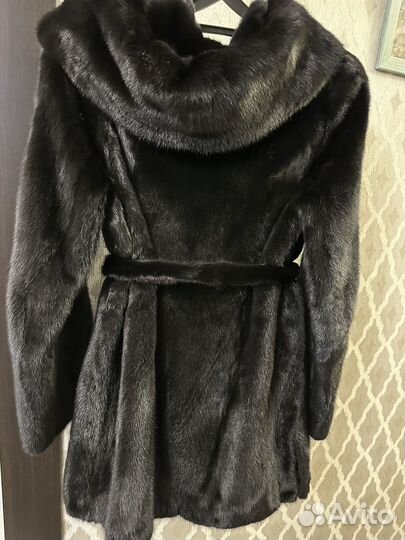 Шуба норковая 42 44 бу черная