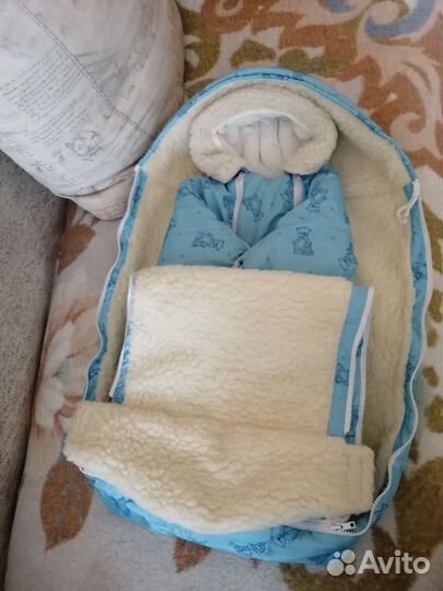 Конверт на выписку для мальчика осень- зима