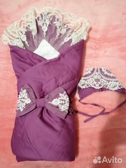 Конверт-одеяло на выписку для девочки