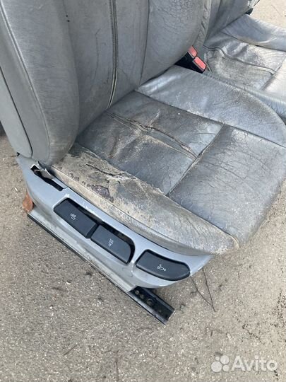 Серый салон bmw e39 кожа под перешив