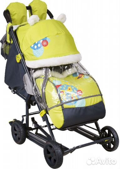 Санки коляска комбинированная Nika