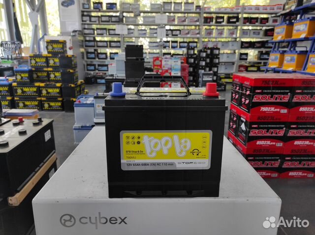 Аккумулятор 65Ач 600А Topla EFB start-stop азия