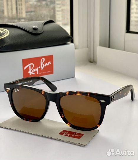 Солнцезащитные очки ray ban wayfarer 54 коричневые