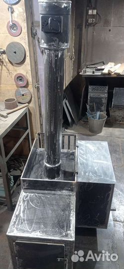 Печь для бани с баком