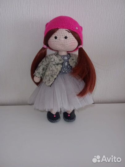 Кукла вязаная крючком интерьерная