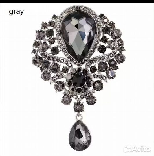 Шапка чалма с брошью