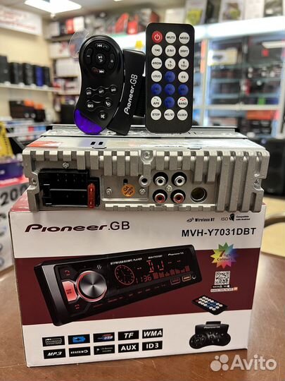 Магнитола Pioneer-OK Y7031 блютуз, 2 пульта д/у