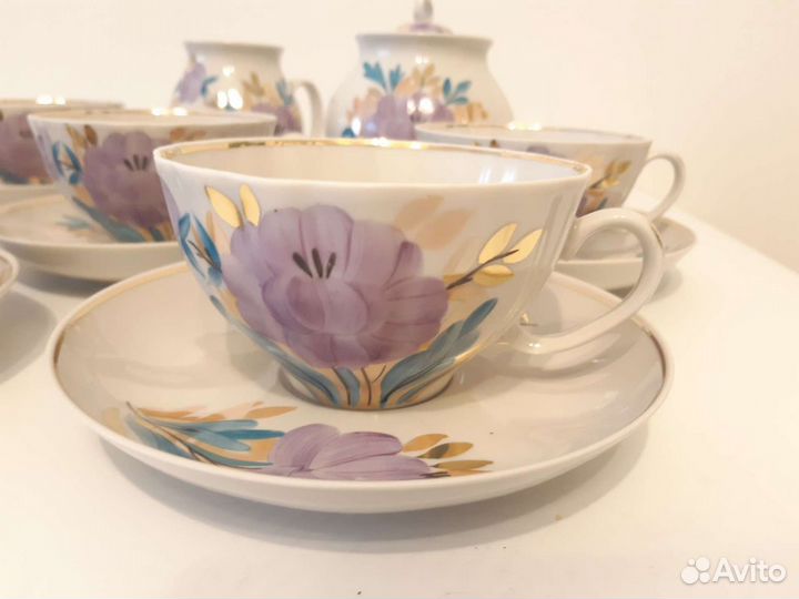 Редкий Чайный сервиз Дулево, новый, 1998