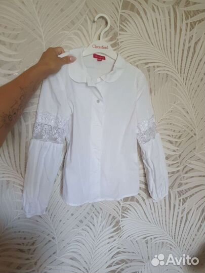 Рубашка школьная для девочки 128