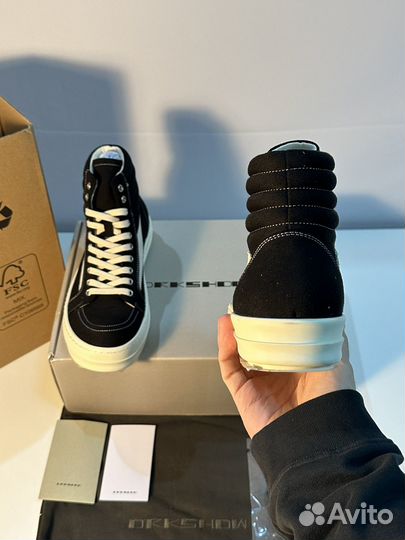 Rick Owens Vans High Black 8.5US