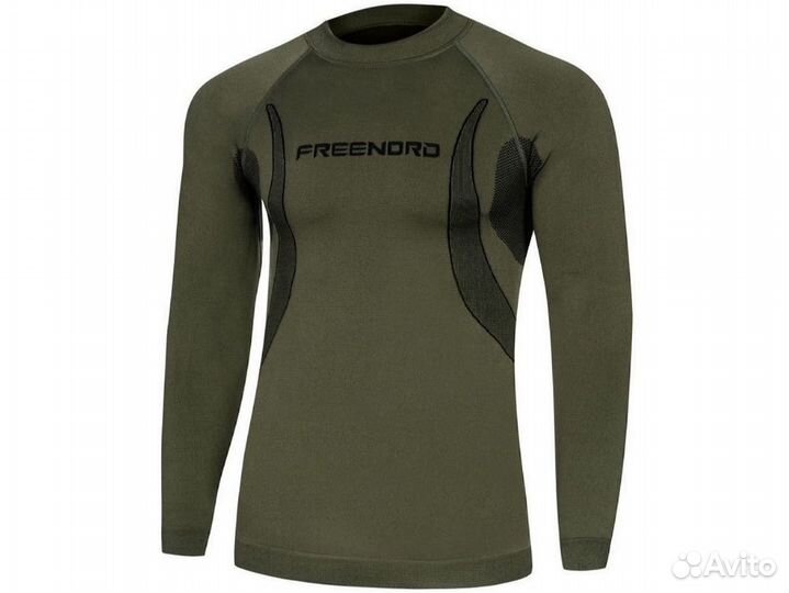 Термобелье кофта freenord drytech, хаки