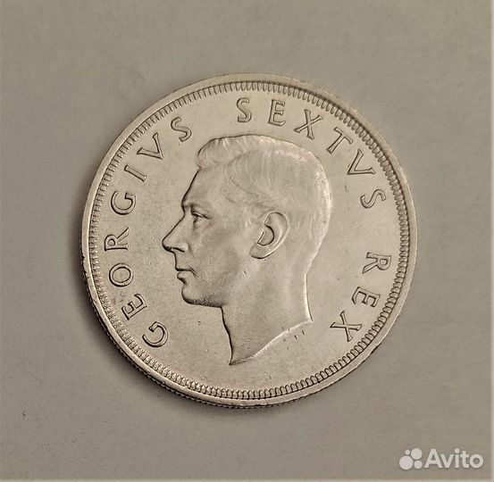 Юар 5 шиллингов 1952 г. 300 лет Кейптауну, серебро