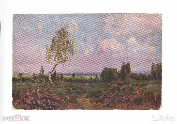 Открытка Пейзаж HK & Co Германия до 1917 года чист