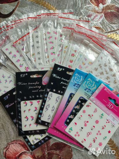 Блёстки, втирка, наклейки