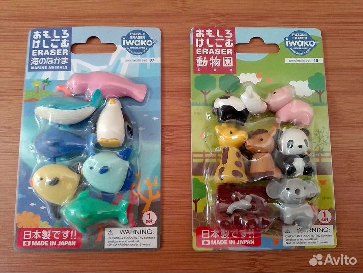 Новые ластики Iwako, конструктор. Япония