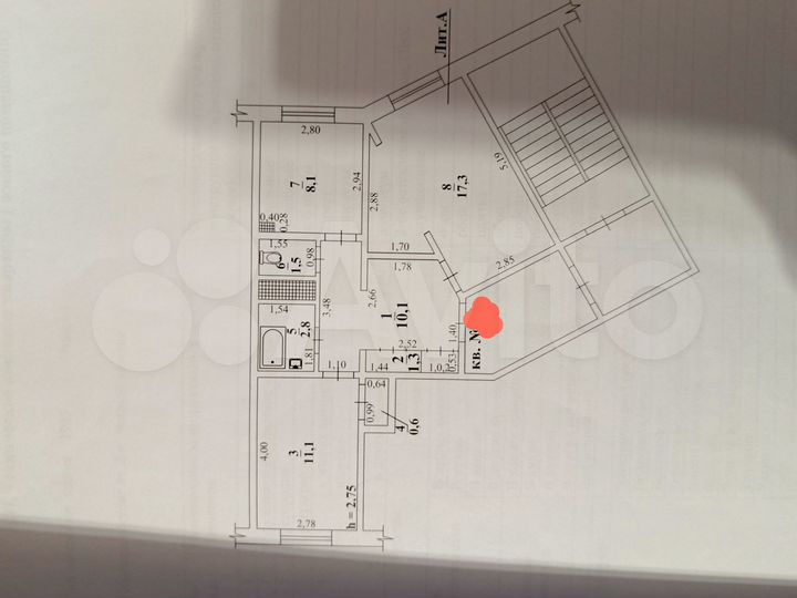 2-к. квартира, 52,8 м², 1/5 эт.