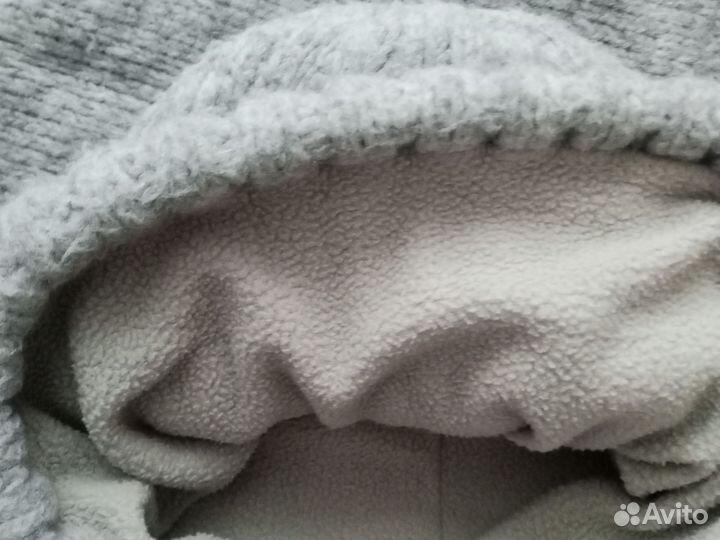 Шапка со снудом зимняя с флисом