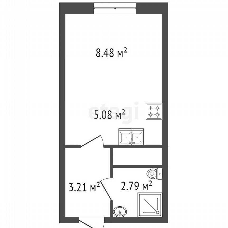 Квартира-студия, 19,6 м², 16/20 эт.