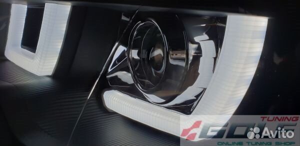 VW T5 09-15 Фары LED-Lightguide design черные