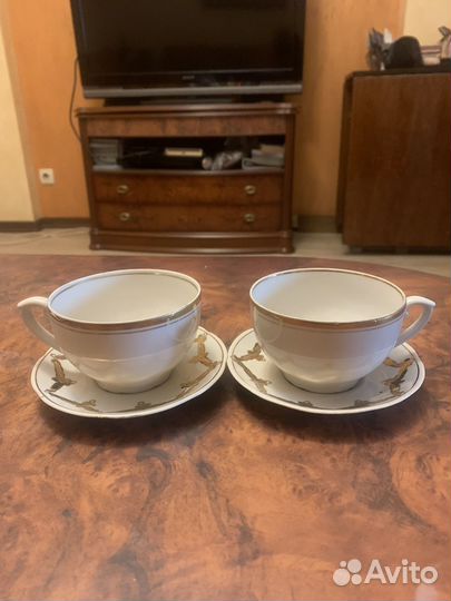 Чайные пары форфор Барановка 50-е голы