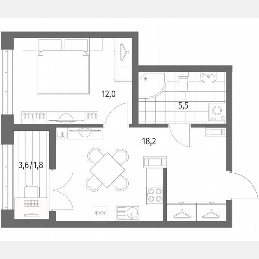 1-к. квартира, 37,4 м², 2/9 эт.