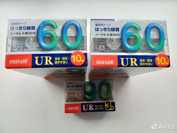 Кассеты Maxell UR60, Sony HF60