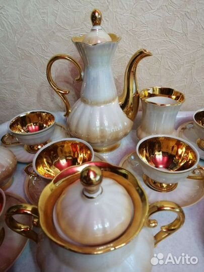 Сервиз кофейный с позолотой
