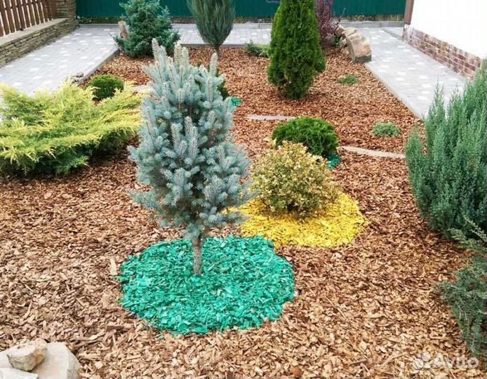 Мульча щепа хвойная натуральная 60 л