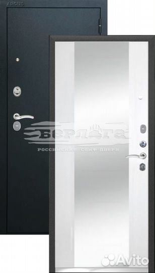 Дверь входная с зеркалом