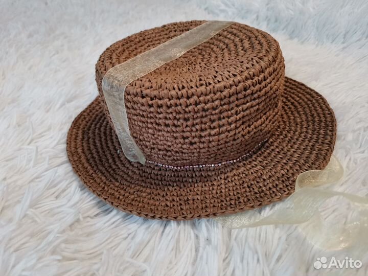 Соломенная шляпа детская на заказ
