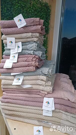 Полотенца вафельные с хб кружевом