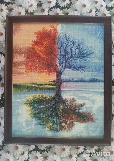 Готовая работа алмазной вышивки